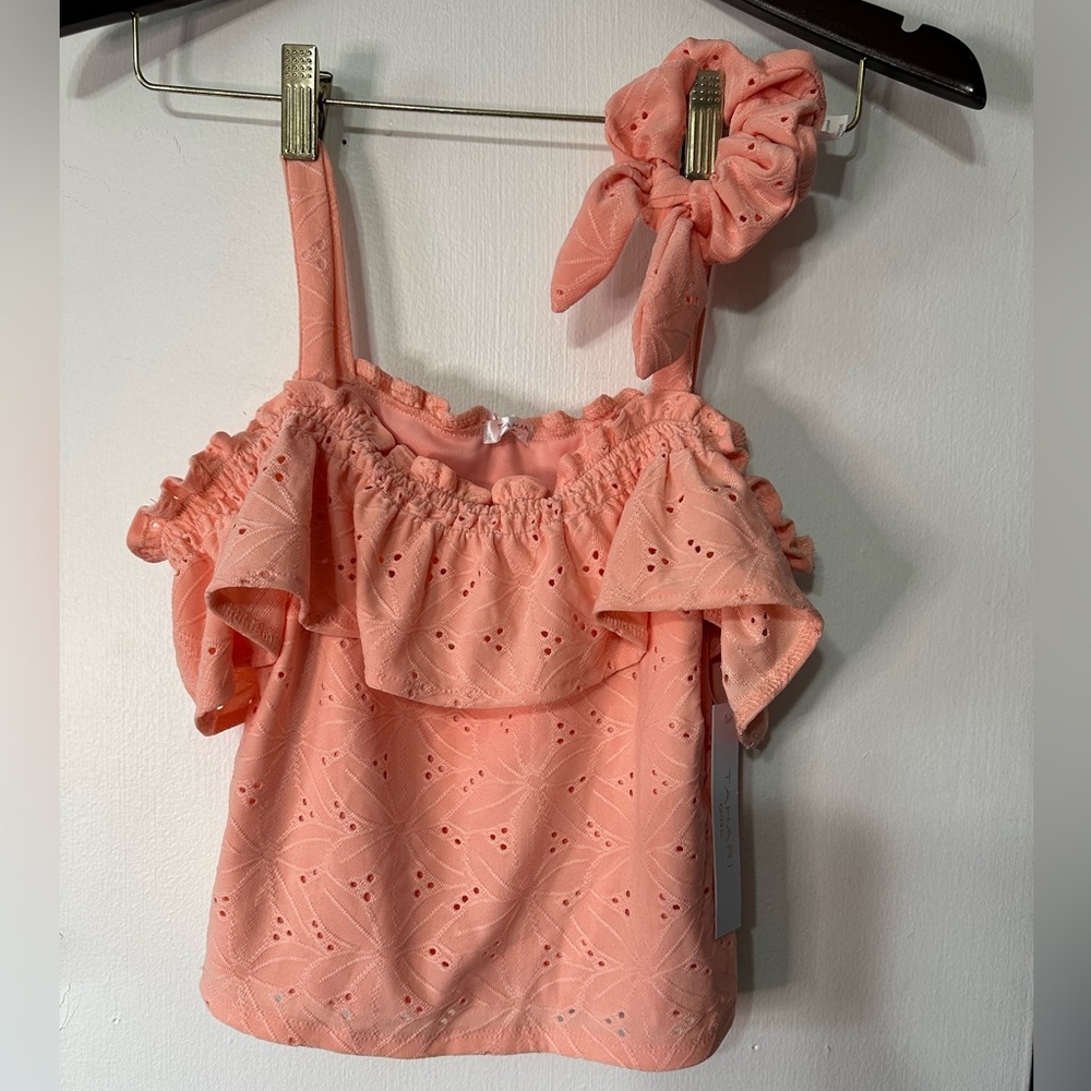 New girls top/skirt with tags and hair scrunchy